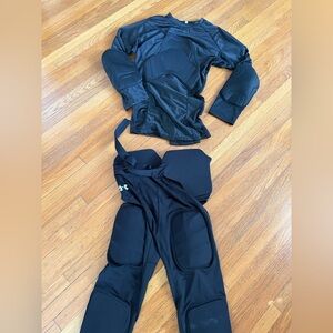 Under Armour padded pants, and compression padded top